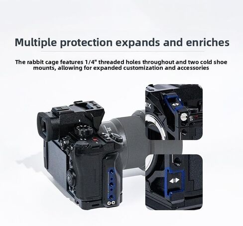 S9M2 cage ;S5M2 cage；Camera Cage for S5M2/S9M2, Full Cage SLR Camera Photography Accessories Expansion Frame,with Cold Shoe and 1/4" Screw Mouting for Video Filmmaking (Black) in Kuwait