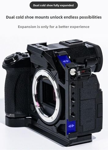 S9M2 cage ;S5M2 cage；Camera Cage for S5M2/S9M2, Full Cage SLR Camera Photography Accessories Expansion Frame,with Cold Shoe and 1/4" Screw Mouting for Video Filmmaking (Black) in Kuwait