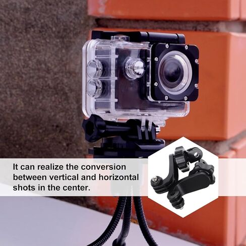 قطعتان من محول برغي دوار 360 درجة ومشبك تثبيت لكاميرا الحركة العمودية متوافق مع Gopro لملحقات تثبيت الصدر والرقبة in Kuwait