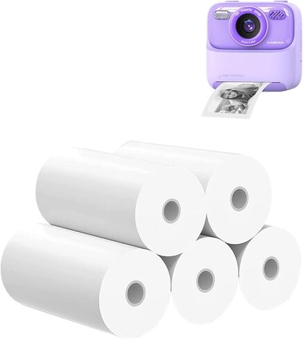 5 Rolls Kids Instant Camera Print Refill Paper for masterbee P79,UYRUREL Eco-friendly Thermal Printing Paper for Children's Camera,Instant Printing Without Jams. in Kuwait