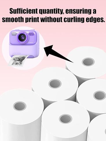 5 Rolls Kids Instant Camera Print Refill Paper for masterbee P79,UYRUREL Eco-friendly Thermal Printing Paper for Children's Camera,Instant Printing Without Jams. in Kuwait