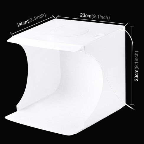صندوق إضاءة صغير للاستوديو PULUZ 7.87 بوصة/20 سم طقم خيمة تصوير فوتوغرافي قابلة للطي مع 40 خرزة LED، 6 خلفيات ألوان لعناصر صغيرة الحجم in Kuwait