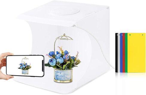 صندوق إضاءة صغير لاستوديو الصور PULUZ 20 سم / 7.8 بوصة طقم خيمة للتصوير الفوتوغرافي مع ضوء LED واحد وخلفيات 6 ألوان للعناصر الصغيرة الحجم in Kuwait