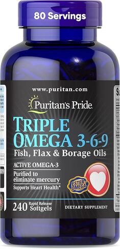 Puritan's Pride Omega-3 Salmon Oil(210 Mg Active Omega-3), 1.1000 Mg, 240 Count in Saudi Arabia