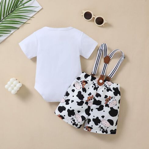 Baby Boy My 1st Birthday Outfit Infant First Birthday Clothes Boy Cowboy Suspenders Outfit in Saudi Arabia