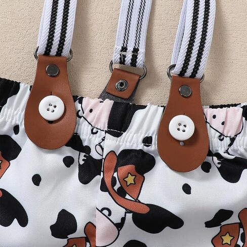 Baby Boy My 1st Birthday Outfit Infant First Birthday Clothes Boy Cowboy Suspenders Outfit in Saudi Arabia