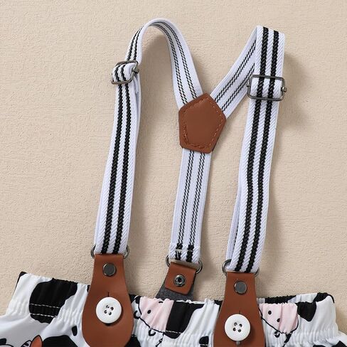 Baby Boy My 1st Birthday Outfit Infant First Birthday Clothes Boy Cowboy Suspenders Outfit in Saudi Arabia