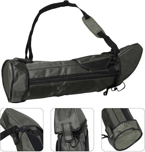 Toddmomy Portable Telescope Storage Bag Shockproof Monocular Container with Adjustable Straps for Bird Watching and Travel Photography Compatible with 100mm Telescopes in Kuwait