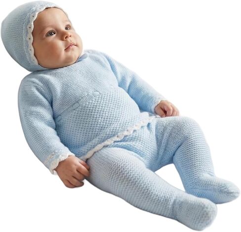 3-Piece Knitted Baby Boy Outfit Soft Warm Long Sleeve Set - Made in Spain in Kuwait