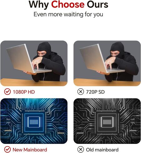 شاحن كاميرا Asnaghi، HD 1080P، كاميرا Nanny Cam سعة 64 جيجابايت مع كشف الحركة، لا حاجة لشبكة Wi-Fi in Kuwait