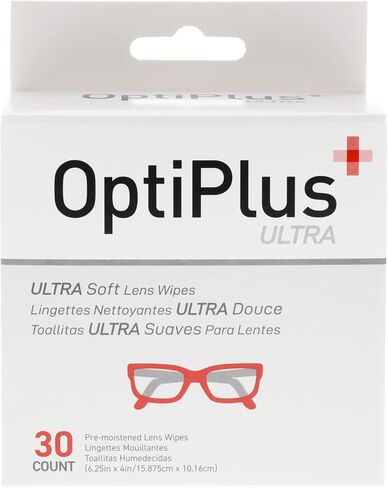 OptiPlus Ultrasoft Pre-Moistened Streak-Free Lens Cloths (100 Count) in Kuwait