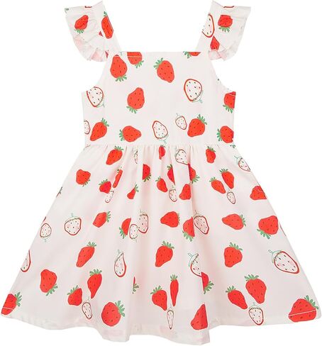 FIOBEE Toddler Girl Dress for Summer Cute Sleeveless Baby Casual Sundress with Pockets Playwear for Daily Party Beach 12M-4T in Kuwait