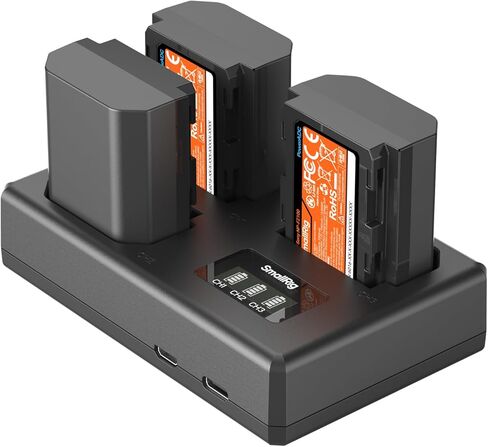 SMALLRIG NP-FZ100 Camera Battery Kit for Sony, Triple-Slot LCD Charger with 3-Pack 1940mAh Batteries, Full Decode for Sony A7V A7IV A7III A7C A6700 A6600 FX3 FX30 ZV-E1 ZV-E10II A9III A7RV in Kuwait