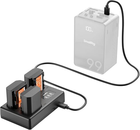 SMALLRIG NP-FZ100 Camera Battery Kit for Sony, Triple-Slot LCD Charger with 3-Pack 1940mAh Batteries, Full Decode for Sony A7V A7IV A7III A7C A6700 A6600 FX3 FX30 ZV-E1 ZV-E10II A9III A7RV in Kuwait
