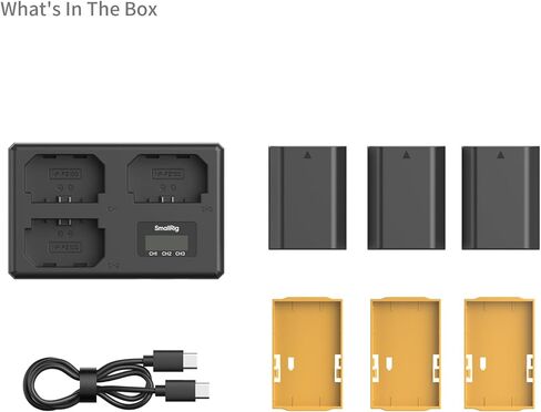 SMALLRIG NP-FZ100 Camera Battery Kit for Sony, Triple-Slot LCD Charger with 3-Pack 1940mAh Batteries, Full Decode for Sony A7V A7IV A7III A7C A6700 A6600 FX3 FX30 ZV-E1 ZV-E10II A9III A7RV in Kuwait