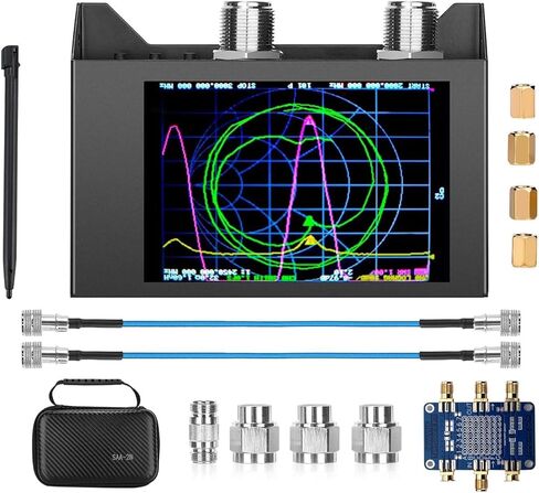 NanoVna SAA-2N VNA Antenna Analyzer,SEESII 50KHz -3GHz Vector Network Analyzer with Bag & Testboard Kit,4" inch LCD,HF VHF UHF Measuring S Parameters, Voltage Standing Wave Ratio Smith Chart in Saudi Arabia