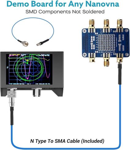 NanoVna SAA-2N VNA Antenna Analyzer,SEESII 50KHz -3GHz Vector Network Analyzer with Bag & Testboard Kit,4" inch LCD,HF VHF UHF Measuring S Parameters, Voltage Standing Wave Ratio Smith Chart in Saudi Arabia