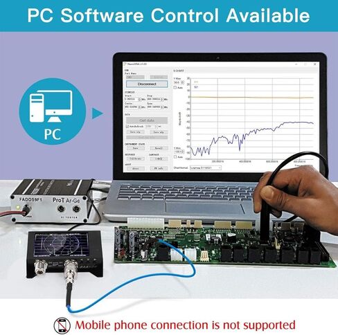 NanoVna SAA-2N VNA Antenna Analyzer,SEESII 50KHz -3GHz Vector Network Analyzer with Bag & Testboard Kit,4" inch LCD,HF VHF UHF Measuring S Parameters, Voltage Standing Wave Ratio Smith Chart in Saudi Arabia