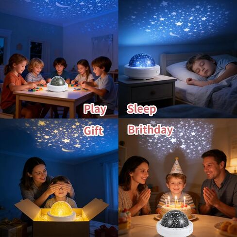 Projection Sleep Device, Night Light with Touch Control, White Noise & Music Sound Machine, 5V USB/Battery Powered, Sleep Aid for Kids and Adults, Home Bedroom Decor in Kuwait