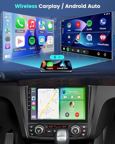ستيريو سيارة EKAT 8 Core Android 15 لسيارة BMW 1 Series E87 E81 E82 E88 2008-2012 (Auto A/C) - 4G+64G Wireless Carplay & Android Auto - راديو بشاشة تعمل باللمس 9 بوصة مع واي فاي 5 جيجا هرتز، GPS، DSP، SWC in Kuwait