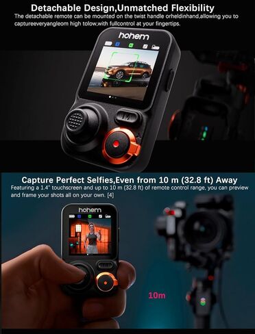 Hohem iSteady MT3 Pro 3 axis Gimbal Stabilizer with AI Tracker, for Mirrorless/Compact/Action Camera/Smartphone, Detachable Touchscreen Control,2.5KG/5.5lbs Payload,for Canon Sony Nikon Panasonic in Kuwait