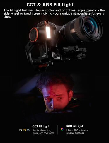 Hohem iSteady MT3 Pro 3 axis Gimbal Stabilizer with AI Tracker, for Mirrorless/Compact/Action Camera/Smartphone, Detachable Touchscreen Control,2.5KG/5.5lbs Payload,for Canon Sony Nikon Panasonic in Kuwait
