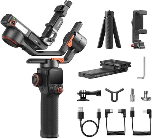 Hohem iSteady MT3 Pro 3 axis Gimbal Stabilizer with AI Tracker, for Mirrorless/Compact/Action Camera/Smartphone, Detachable Touchscreen Control,2.5KG/5.5lbs Payload,for Canon Sony Nikon Panasonic in Kuwait