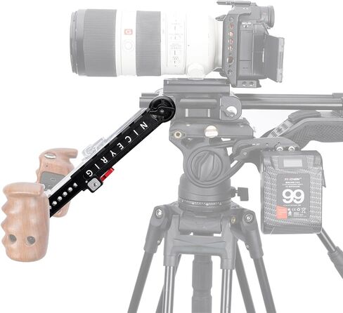 NICEYRIG Rosette Mount Extension Arm, Adjustable Length to 11.6-Inch Rosette Arm for DSLR 15mm Shoulder Rig Support System - 637 in Kuwait