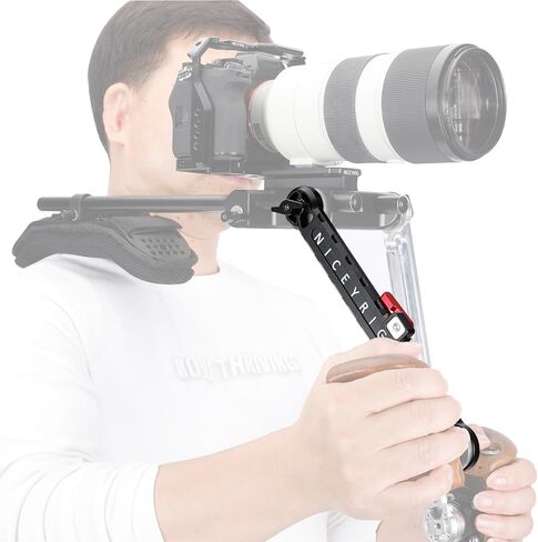 NICEYRIG Rosette Mount Extension Arm, Adjustable Length to 11.6-Inch Rosette Arm for DSLR 15mm Shoulder Rig Support System - 637 in Kuwait