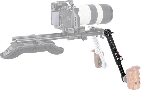 NICEYRIG Rosette Mount Extension Arm, Adjustable Length to 11.6-Inch Rosette Arm for DSLR 15mm Shoulder Rig Support System - 637 in Kuwait