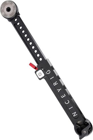 NICEYRIG Rosette Mount Extension Arm, Adjustable Length to 11.6-Inch Rosette Arm for DSLR 15mm Shoulder Rig Support System - 637 in Kuwait