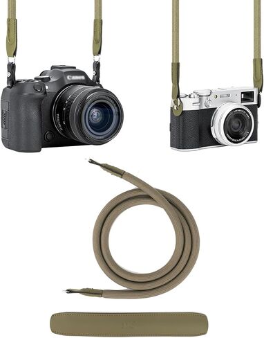 JJC 115cm Braided Rope Camera Strap, Soft Neck Shoulder Strap for Sony ZV-E10 A7V A7IV A6400 A6700 Fuji Fujifilm XT4 XT3 XT20 XE4 Canon 5D 6D R7 R8 Nikon ZR Z fc D3400 & More DSLR Mirrorless - Black in Saudi Arabia