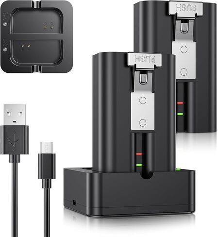 بديل لبطارية Ring 2 Pack، بطارية جرس باب قابلة لإعادة الشحن بقدرة 7400 مللي أمبير في الساعة مع محطة شحن مزدوجة لجرس باب فيديو Ring 2/3/3 Plus/4، جرس باب بطارية Plus/Pro، كاميرا Spotlight، كاميرا Stick Up Cam in Kuwait