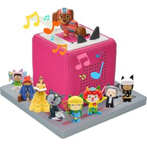 لـ TonieBox 1 وTonieBox 2، رف تخزين Tonies مربع، أرفف Tonie مغناطيسية مع أشكال منظمة من خشب الصنوبر 12-30 حرفًا متوافقة مع محطة الشحن Tonies Box Shelf لغرفة الأطفال (وردي) in Kuwait