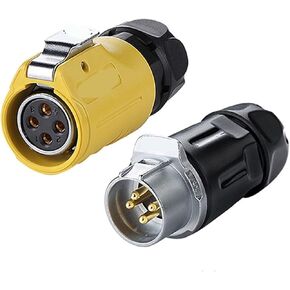 LP20 Aviation M20 4-pin Round Cable Power Cord Butt Plug Connector for Underwater Landscape LED Light KL4-5b(Female Docking Set) in Saudi Arabia