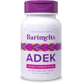 BariMelts ADEK, فيتامينات لعلاج السمنة قابلة للذوبان، نكهة الفراولة الطبيعية، 60 قرص سريع الذوبان in Kuwait