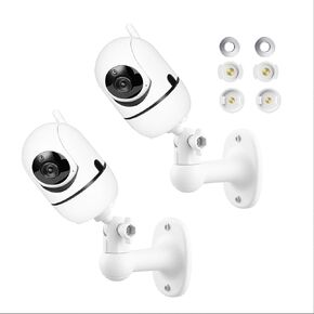 2Pcs Baby Monitor Wall Mount Compatible for HelloBaby HB6560/ HB6550/ HB65/ HB40/ HB6339/ HB66/ HB6550 Pro, ANMEATE, 360° Adjustable Camera Mount with Perfect View, Two Installation Methods in Kuwait