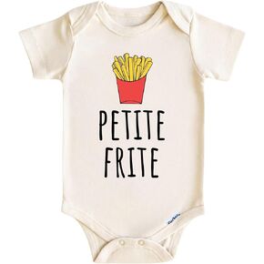 Petite Frit Baby Onesie - زي أطفال بطاطس مقلية لطيف، بدلة أطفال مضحكة للطعام للأولاد والبنات in Kuwait