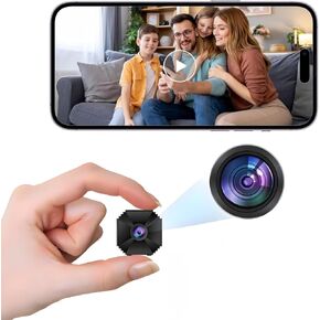 كاميرا مخفية ELEFOCUS 4K، كاميرا تجسس صغيرة لاسلكية لأمن المنزل، كاميرا مربية داخلية صغيرة مع رؤية ليلية وكشف الحركة، كاميرا WiFi سرية للحيوانات الأليفة / الطفل، Camaras Espias Ocultas، أسود in Kuwait