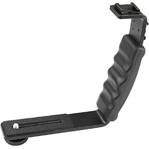 hejhncii DSLR Camera L-Bracket Video Handle Grip Light with Cold Shoe Mount 1/4 Adapter for Smooth Q2 4 Mobile 3 Extension L Bracket in Kuwait