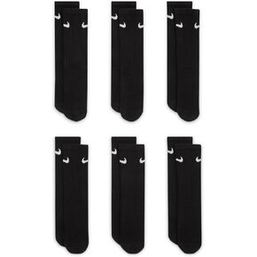 Nike Kid's Nike Everyday Cushioned Graphic Crew Socks (6 Pair), Multi-Color, Small in Kuwait