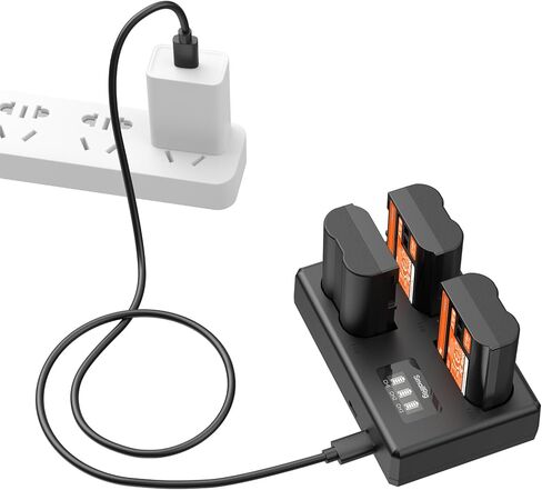 طقم بطارية كاميرا SMALLRIG EN-EL15c لنيكون، شاحن LCD ثلاثي الفتحات مع 3 بطاريات 1940 مللي أمبير في الساعة، فك تشفير كامل لنيكون ZR، Z6III، Zf، Z8، Z7II، Z7، Z6II، Z6، D850، D810، D780، D750، D500، D7500، D7200 in Kuwait