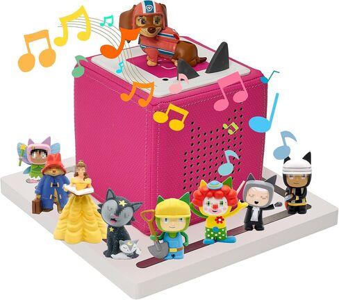 لـ TonieBox 1 وTonieBox 2، رف تخزين Tonies مربع، أرفف Tonie مغناطيسية مع أشكال منظمة من خشب الصنوبر 12-30 حرفًا متوافقة مع محطة الشحن Tonies Box Shelf لغرفة الأطفال (وردي) in Kuwait