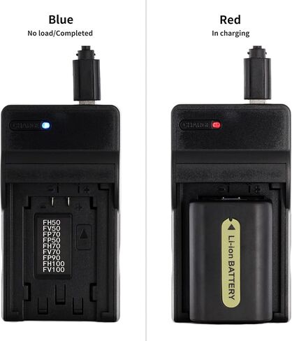 Norifon NP-FH50 USB Charger for Sony DCR-DVD108 DCR-DVD610 DCR-DVD105 DCR-HC21 DCR-HC52 DCR-HC38 DCR-SR45 DCR-SR47 DCR-SX85 DCR-SX45 DCR-SX44 HDR-SR11 HDR-SR12 HDR-XR160 Camera and More in Kuwait