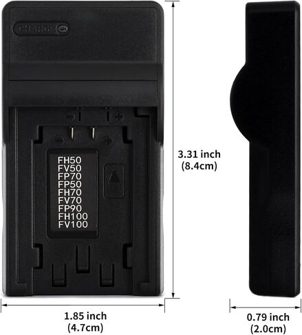 Norifon NP-FH50 USB Charger for Sony DCR-DVD108 DCR-DVD610 DCR-DVD105 DCR-HC21 DCR-HC52 DCR-HC38 DCR-SR45 DCR-SR47 DCR-SX85 DCR-SX45 DCR-SX44 HDR-SR11 HDR-SR12 HDR-XR160 Camera and More in Kuwait