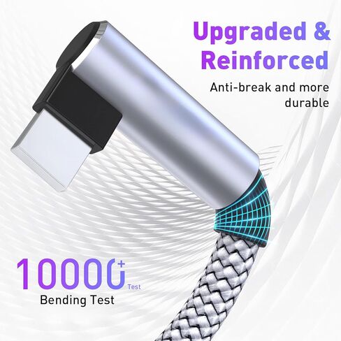 USB C to L Cable 6.6FT, PD20W Fast Charger Cable for Apple iPhone, Durable Nylon Braided Cord Type-C Power Wire Fast Charging for iPhone 14 13 12 11 Pro Max Xr Xs 8 7 6 Plus and More, Gray in Saudi Arabia