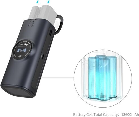 شاحن بطارية كاميرا طاقة SMALLRIG EN-EL15c لنيكون، خلايا LG مدمجة بقدرة 13600 مللي أمبير في الساعة، شاحن بفتحة مزدوجة 35 وات، شاشة عالية الدقة، متوافق مع Nikon ZR Z6III Zf Z8 Z7II Z7 Z6II Z6 D850 D810 D780 D750 D7500 in Kuwait