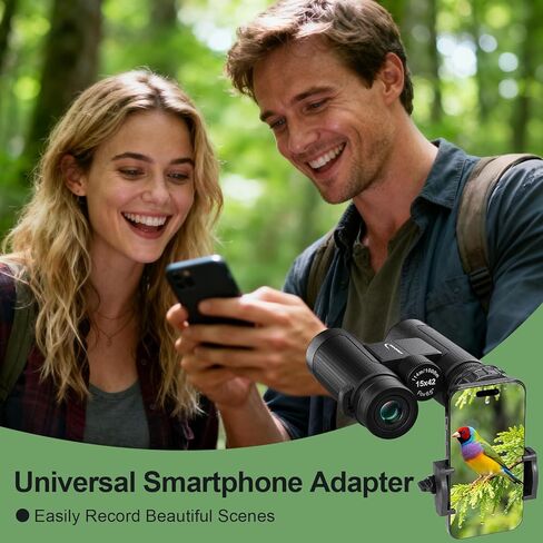 15x42 Binoculars for Adults High Powered for Bird Watching Cruise Ship | FMC BAK4 Optics for Wide HD View, Portable Lightweight Binoculars for Hunting Traveling, Easy Focus with Phone Adapter in Saudi Arabia