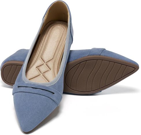 Alicegana Dressy Flats للنساء: حذاء كاجوال للعمل بمقدمة مدببة - مريح سهل الارتداء لأحذية الباليه المسطحة ومكتب العمل 2026 in Kuwait