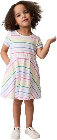 GAP Baby Girls' Short Sleeve Twirl Knit Dress in Kuwait